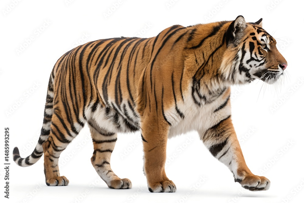 Naklejka premium Tiger isolated on white background