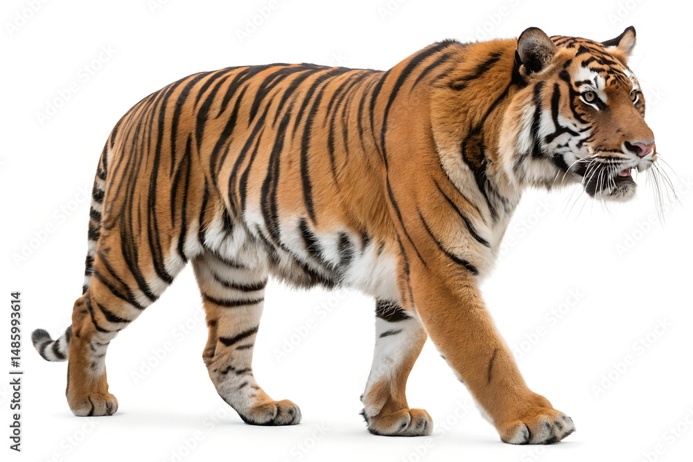Obraz premium Panthera tigris sumatrae isolated on white background