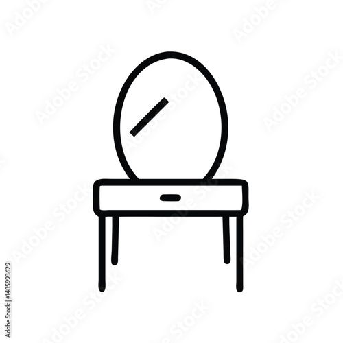  dressing table line art 