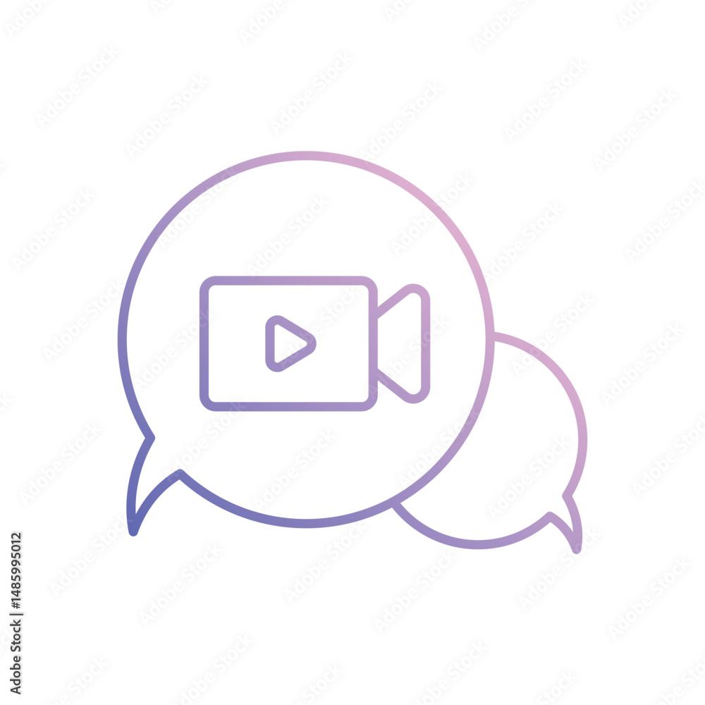 Fototapeta premium Video Call Vector icon