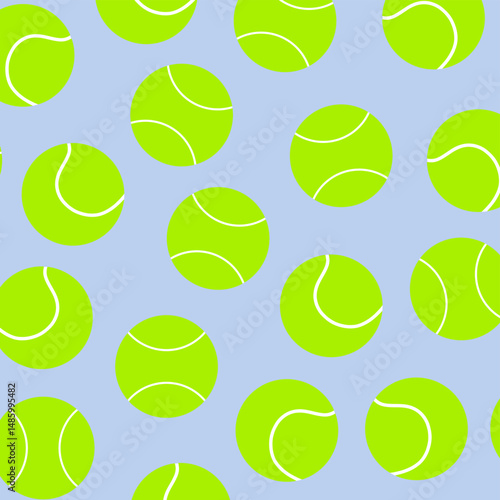 tennis balls seamless pattern. Tennis ball pattern seamless repeat in cartoon style vector illustration
