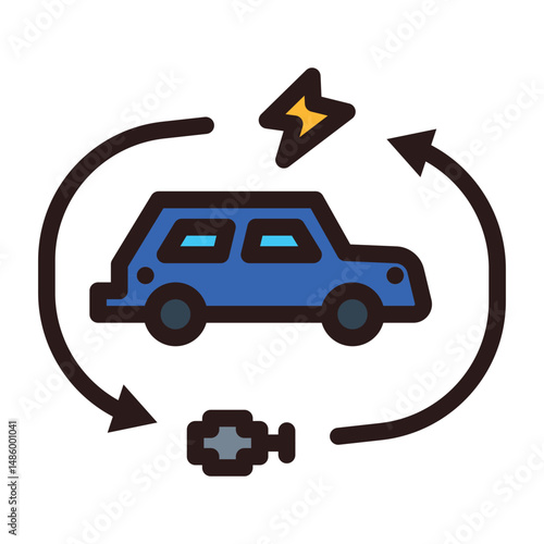 hybrid car icon