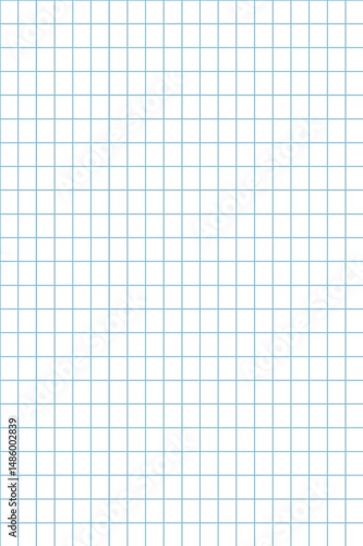 Seamless Blue Grid Pattern on White Background for Mathematics, Engineering, or Design Projects. Graph Ruled Paper for Note Taking and Academic Use