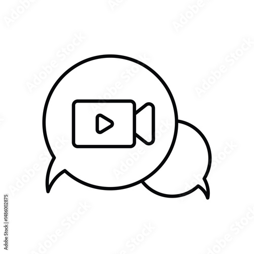 Video Call Vector icon