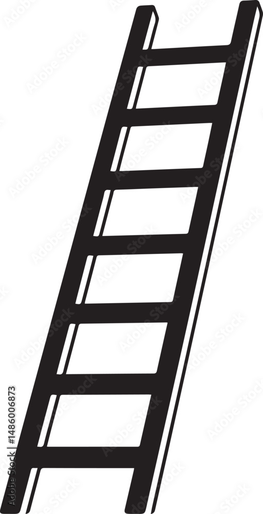 Ladder Silhouette Black vector in image Ladder Silhouette Black vector in image