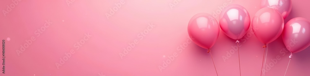 Interconnected balloons on rose-colored background, diverse, harmony, unity Interconnected balloons on rose-colored background, diverse, harmony, unity