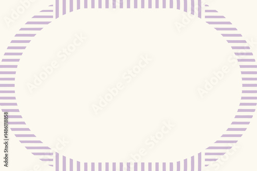 Elegant lilac striped border frame with transparency on a white background
