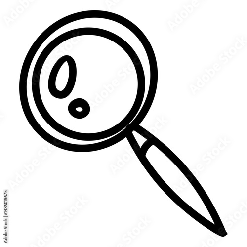 Magnifying glass stroke icon