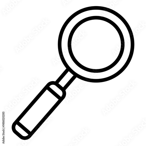 Magnifying glass stroke icon design