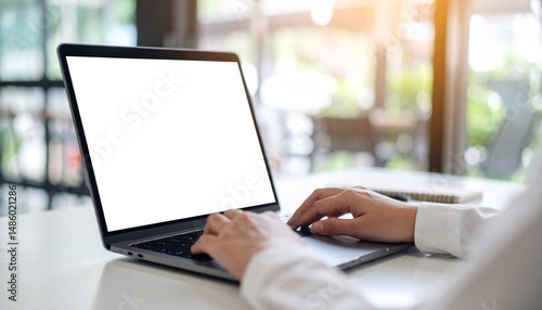 Laptop Mockup Template at an Office - Monitor, Tablet and Computer Screen - Application Design, Web Design and UI Interface Design, Screen - Asset for Presentation of Graphic Design for Portfolio