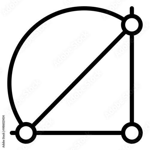 Semicircle triangle stroke