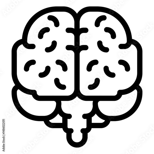 Frontal geometric simple brain stroke