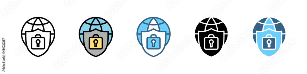 IPSEC icons with various styles and colors IPSEC icons with various styles and colors
