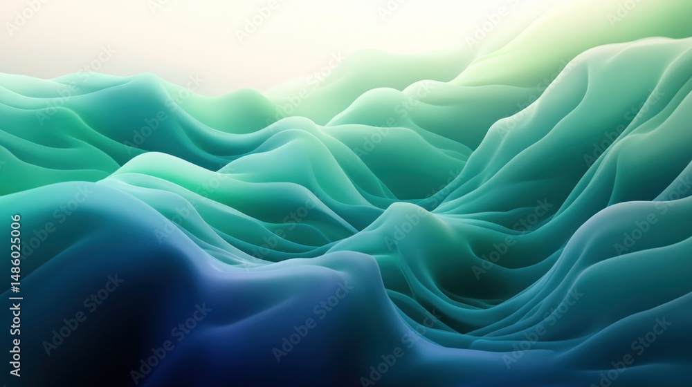 Fototapeta premium Abstract wavy landscape