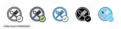ISO 22000 icons with various styles and colors