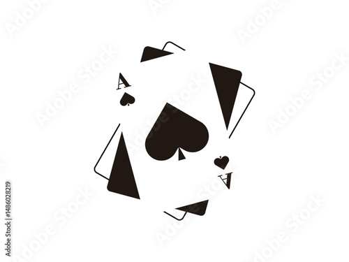 ace poker card symbol icon design vector, isolated on transparent background