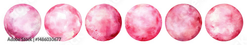 PNG Pink watercolor flate sphere background art illustration., transparent background