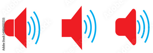 Set of speaker icon. Volume icon. silent icon symbol. Plush sign. sound icons 