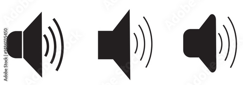 Set of speaker icon. Volume icon. silent icon symbol. Plush sign. sound icons 