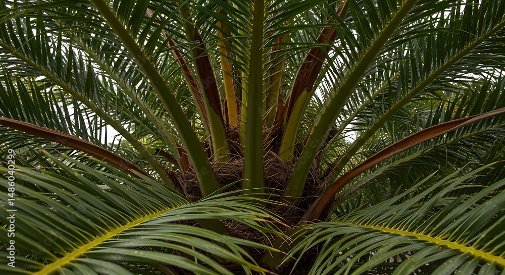 Fototapeta premium Emerald Embrace of the Sun AI Generated