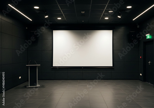 Modern Conference Room Presentation Screen
