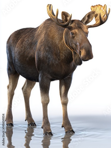 Wallpaper Mural Majestic Brown Moose in Snowy Winter Setting Torontodigital.ca