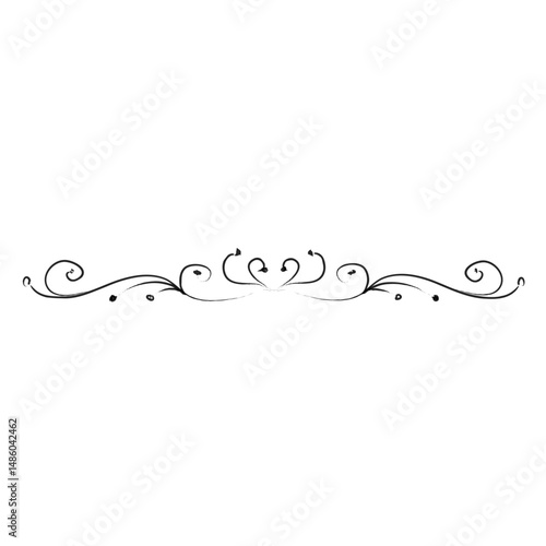 Curly hand drawn swirls divider