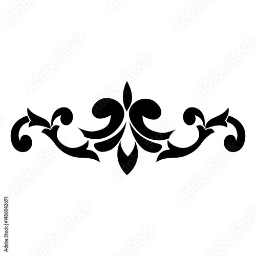 Floral swirls ornament 13