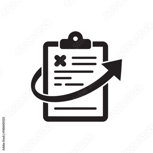 Rejected Medical Record with Action Arrow Icon