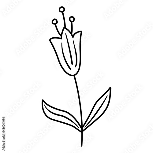 Spring flower leaves pollen small stroke