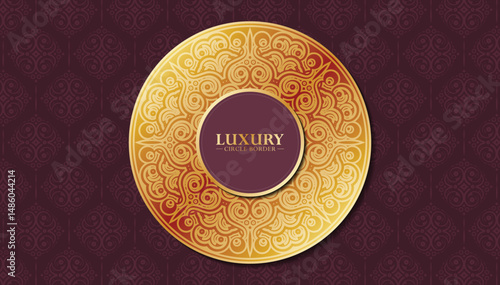 Luxury Geometric Circle Border Background