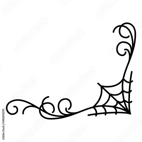 Spider web lace halloween design