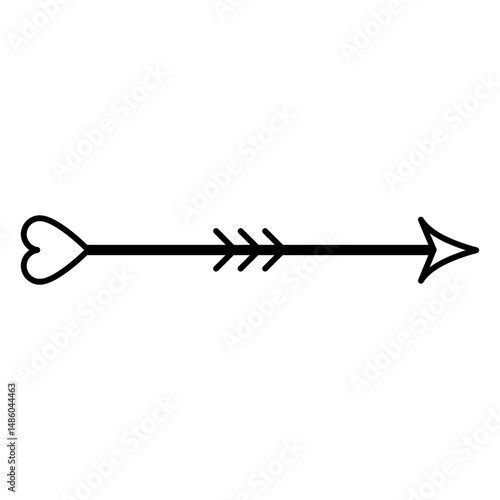 Love design single arrow
