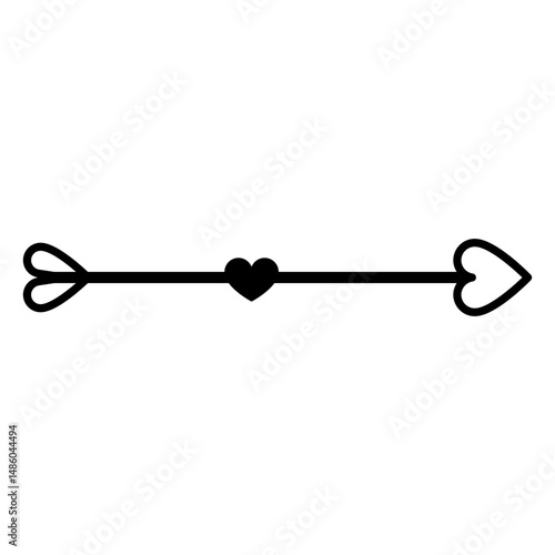 Lover arrow heart design