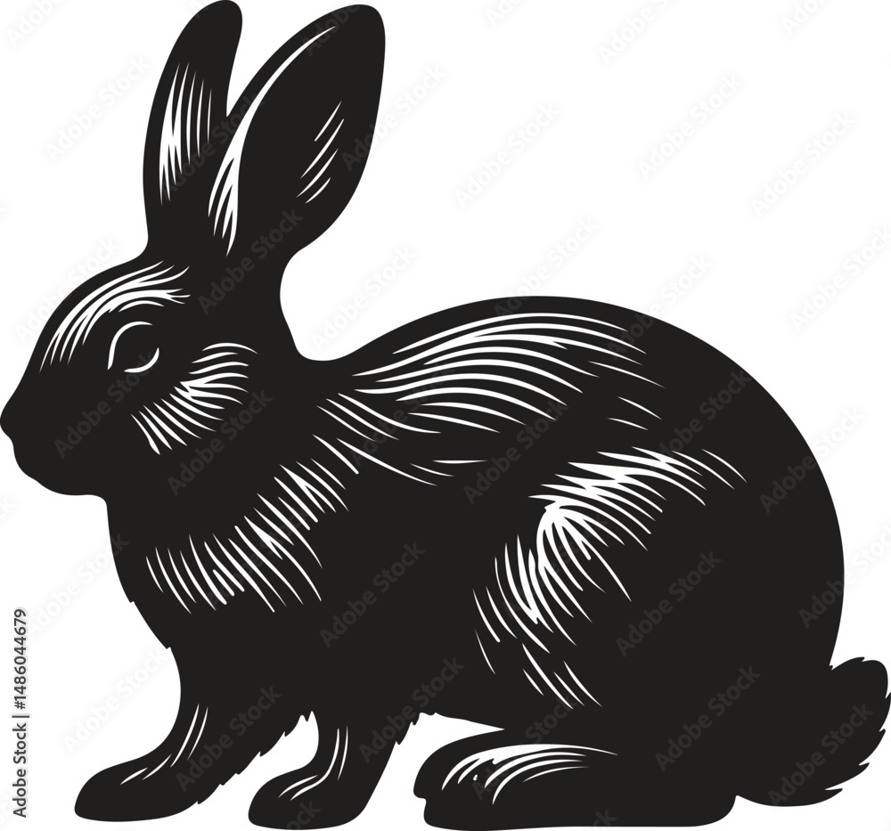 Fototapeta premium Rabbit Silhouette