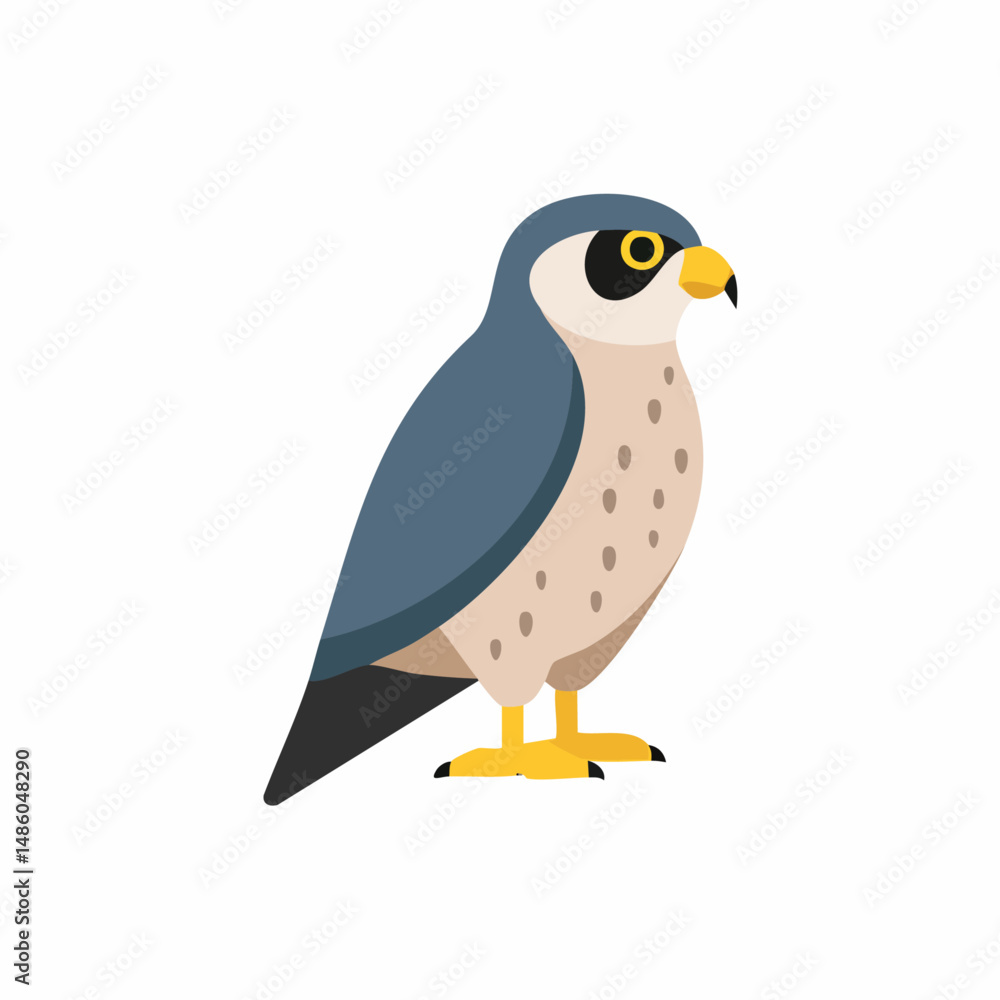 Cute Falcon Vector Illustration in Minimal Flat Style – Simple Bird of Prey Cartoon Design Cute Falcon Vector Illustration in Minimal Flat Style – Simple Bird of Prey Cartoon Design