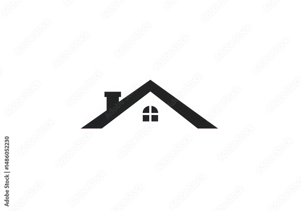 Home roof outline with chimney vector graphic isolated on transparent background Home roof outline with chimney vector graphic isolated on transparent background
