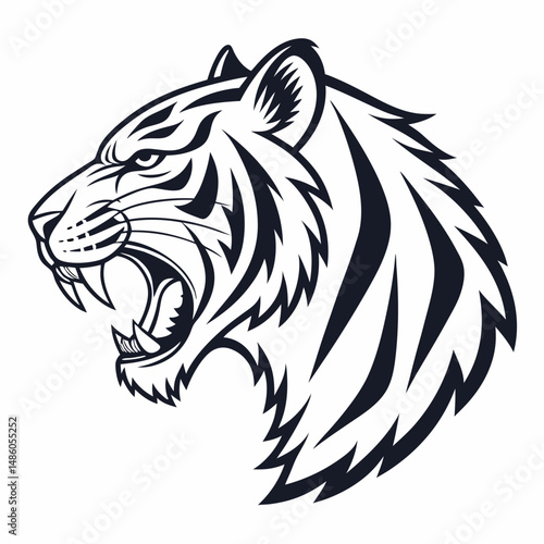 Wallpaper Mural vector illustration of a tiger Torontodigital.ca