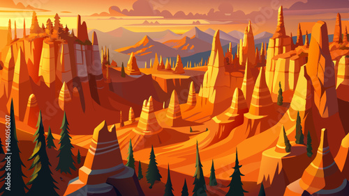 Bryce Canyon, Utah
A fairytale forest of orange spires—hoodoos—glows in the soft golden light of dawn, casting delicate shadows.
