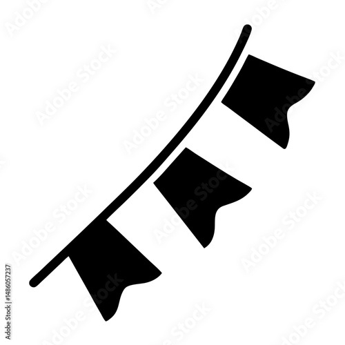 Festive string of pennant flags for celebration and joyful occasions vector