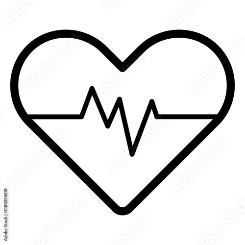 Heart rate stroke icon