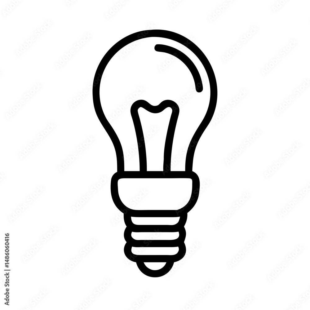 Fototapeta premium Icon of a Light Bulb