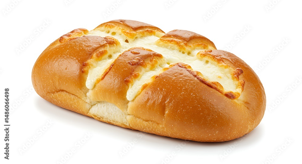 Delicious Cheese Bread Loaf Golden Crust, Creamy Filling Delicious Cheese Bread Loaf Golden Crust, Creamy Filling