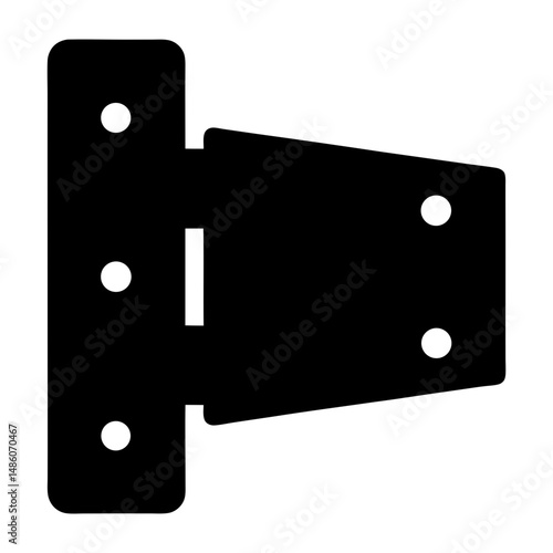 Silhouette of a Heavy Duty Tee Hinge for Gates or Doors