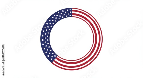 American flag circular design