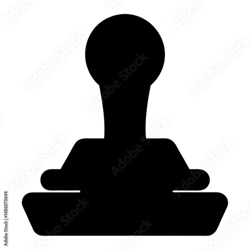 Solid black rubber stamp tool perfect for official document stamping use