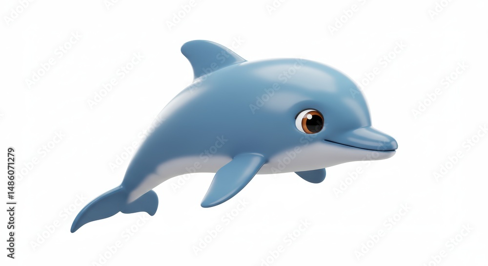 Fototapeta premium Cartoon dolphin illustration