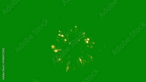 Celebratory Fireworks Green Screen Footage, 3D Animation, Ultra High Definition, 4k video Premium Quality