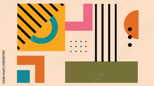 Playful Geometric Elements Background