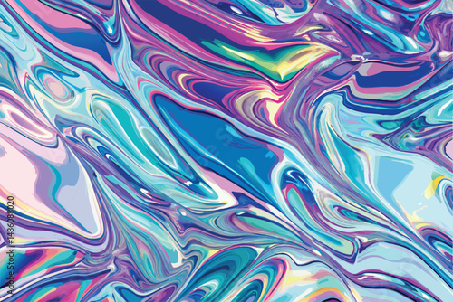 Abstract liquid swirls artwork displaying colorful flowing forms and vibrant visual appeal